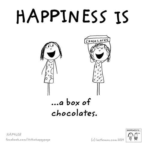 happiness is a box of chocolates